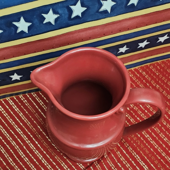 Red Ceramic Pitcher - Picture 3 of 4